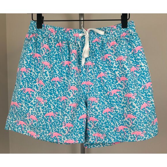 Chubbies M Swim Shorts Trunks Domingo Flamingo Blue Pink Quick Dry 5.5" Inseam - Picture 1 of 4